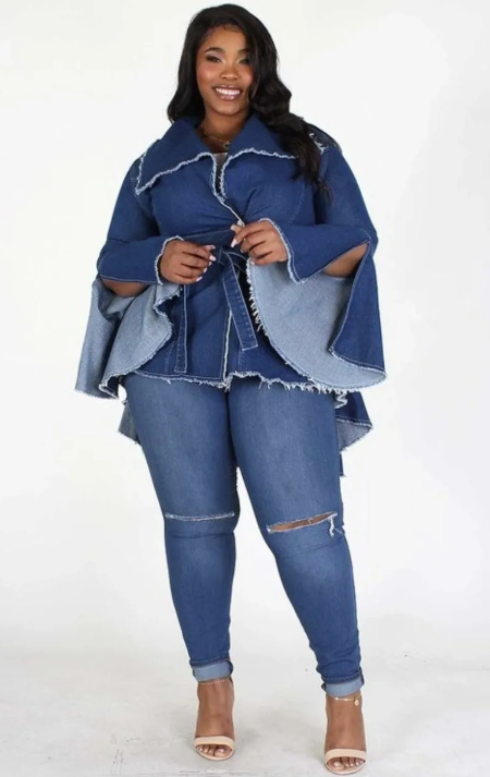 Blue Jean Peplum Jacket